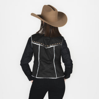 Chaleco Panhandle Micro Suede Fur Black Dama