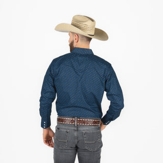 Camisa Rodeo Estampado Marino Caballero