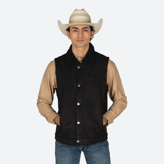 Chaleco McAllen El Ganador Gamuza Black Caballero