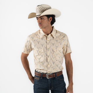 Camisa Rock & Roll Denim Cráneo Tan Caballero