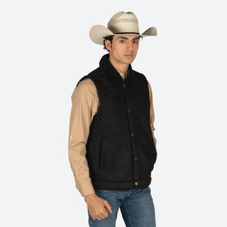 Chaleco McAllen El Ganador Gamuza Black Caballero