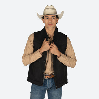 Chaleco McAllen El Ganador Gamuza Black Caballero