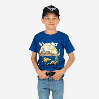 Playera Wrangler Desierto Azul Niño