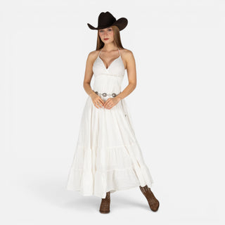 Vestido Rock & Roll Denim White Dama