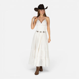 Vestido Rock & Roll Denim White Dama