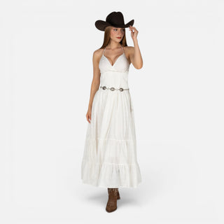 Vestido Rock & Roll Denim White Dama