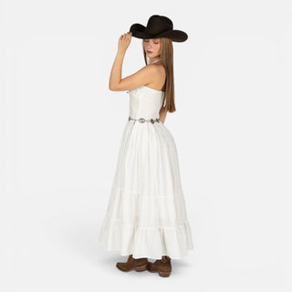 Vestido Rock & Roll Denim White Dama