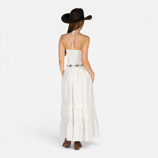 Vestido Rock & Roll Denim White Dama