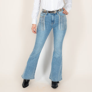 Jeans Rock & Roll Denim High Rise Dama