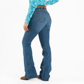 Jeans Wrangler Flare Cintura Alta Confort Dama