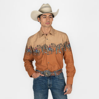 Camisa Panhandle Horse And Rider Camil Caballero