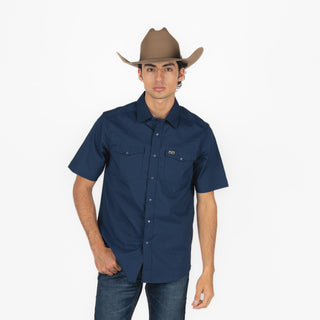 Camisa Kimes Ranch Rio Short Sleeve Navy Caballero