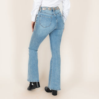 Jeans Rock & Roll Denim High Rise Dama