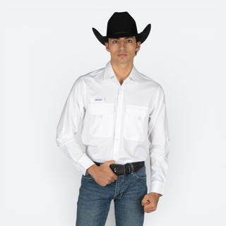 Camisa McAllen Coral Blanco Caballero