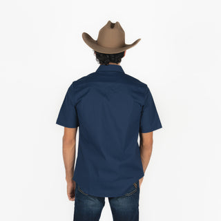 Camisa Kimes Ranch Rio Short Sleeve Navy Caballero
