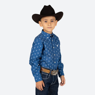 Camisa Ariat Estampado Cráneo Niño