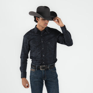 Camisa Rock & Roll Denim Aztec Black Caballero