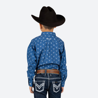 Camisa Ariat Estampado Cráneo Niño