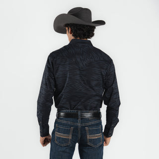 Camisa Rock & Roll Denim Aztec Black Caballero