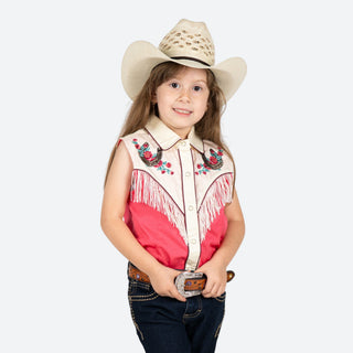 Camisa Rock & Roll Denim Rosas Niña