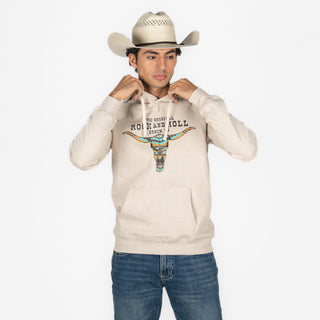 Sudadera Rock & Roll Denim Graphic Khaki Caballero