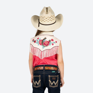 Camisa Rock & Roll Denim Rosas Niña