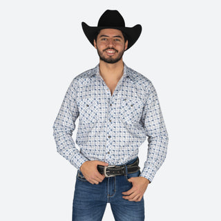 Camisa Rodeo Triángulo Azul Caballero