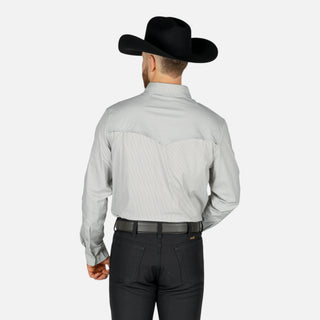 Camisa Rock & Roll Denim Rayas Grey Caballero