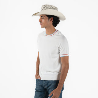 Playera Cuadra Blanco Caballero