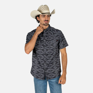 Camisa Rock & Roll Denim Aztec Charcoal Caballero