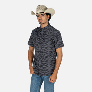 Camisa Rock & Roll Denim Aztec Charcoal Caballero