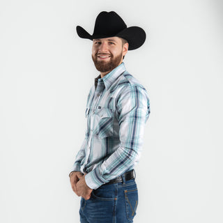 Camisa Wrangler Aqua Caballero