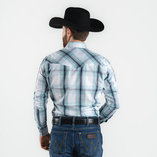 Camisa Wrangler Aqua Caballero