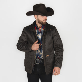 Chamarra Panhandle Oil Skin Dark Brown Caballero