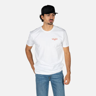 Playera Kimes Ranch Bar Doors White Caballero