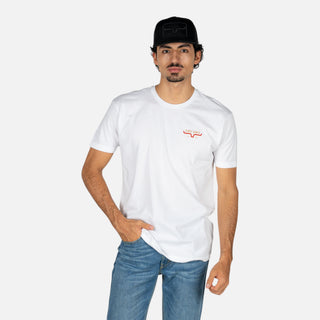 Playera Kimes Ranch Bar Doors White Caballero
