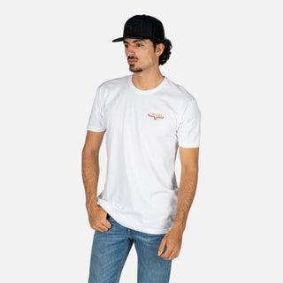 Playera Kimes Ranch Bar Doors White Caballero