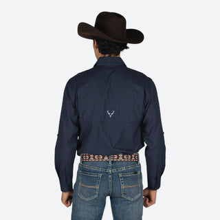 Camisa McAllen Coral Marino Caballero