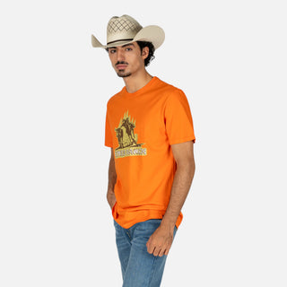Playera Kimes Ranch Lucky B Bull Dogger Vintage Orenge Caballero