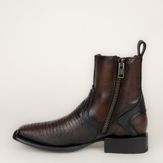 Botín Cuadra Lizard Teju Wax Café Caballero