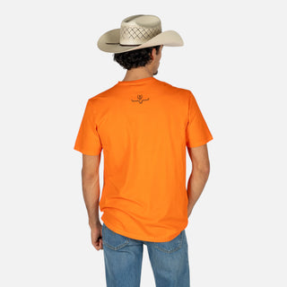Playera Kimes Ranch Lucky B Bull Dogger Vintage Orenge Caballero