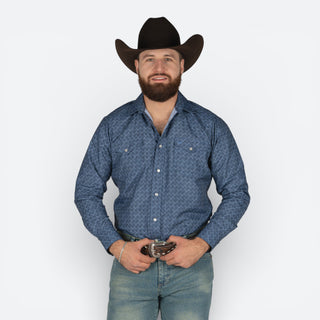 Camisa Rodeo Estampado Navy Caballero