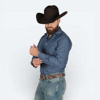 Camisa Rodeo Estampado Navy Caballero