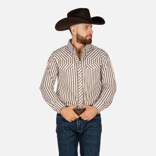 Camisa Rock & Roll Denim Aztec Brown Caballero