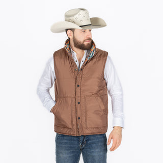 Chaleco Rock & Roll Denim Doble Vista Aztec Orange Caballero