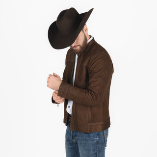 Chamarra Piel Chocolate Caballero
