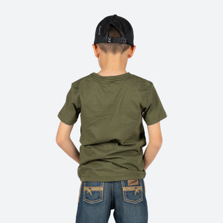 Playera Wrangler Montaña Olivo Niño