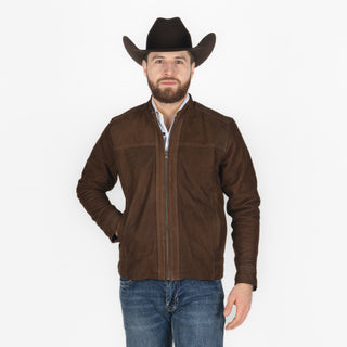 Chamarra Piel Chocolate Caballero