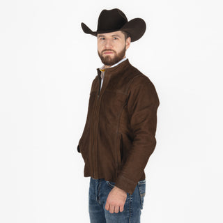 Chamarra Piel Chocolate Caballero