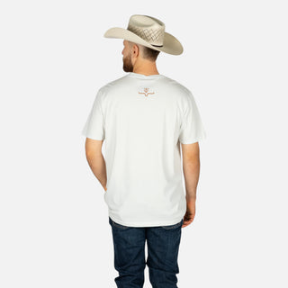 Playera Kimes Ranch Lucky B Bull Dogger Muted White Caballero